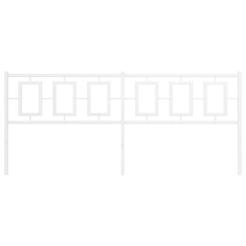 Ersatz-Kopfteil Metall Weiß 193 cm