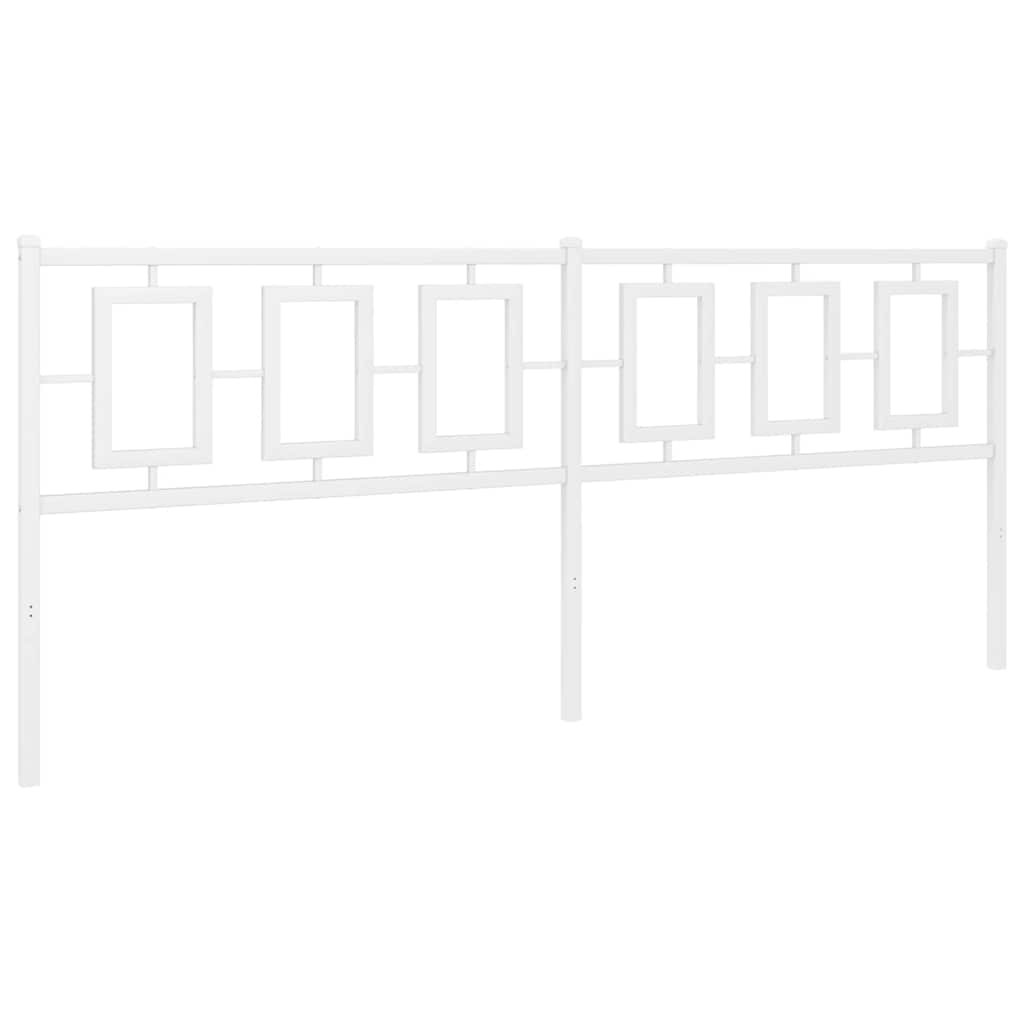 Ersatz-Kopfteil Metall Weiß 200 cm