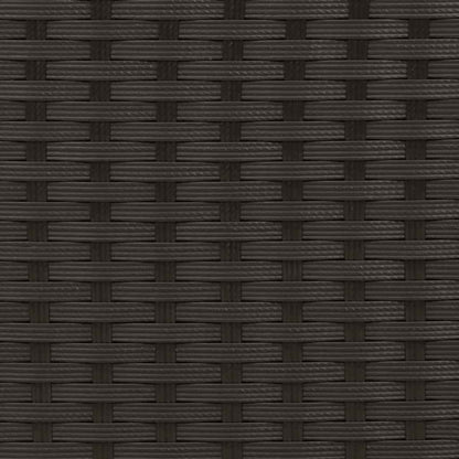 Doppel-Sonnenliege mit Dach und Auflagen Schwarz Poly Rattan