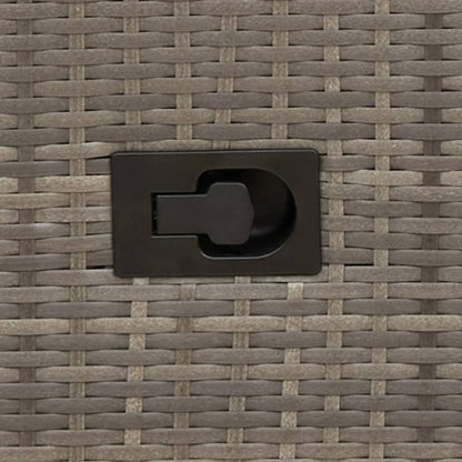 Gartenstühle Verstellbar 2 Stk. mit Kissen Grau Poly Rattan