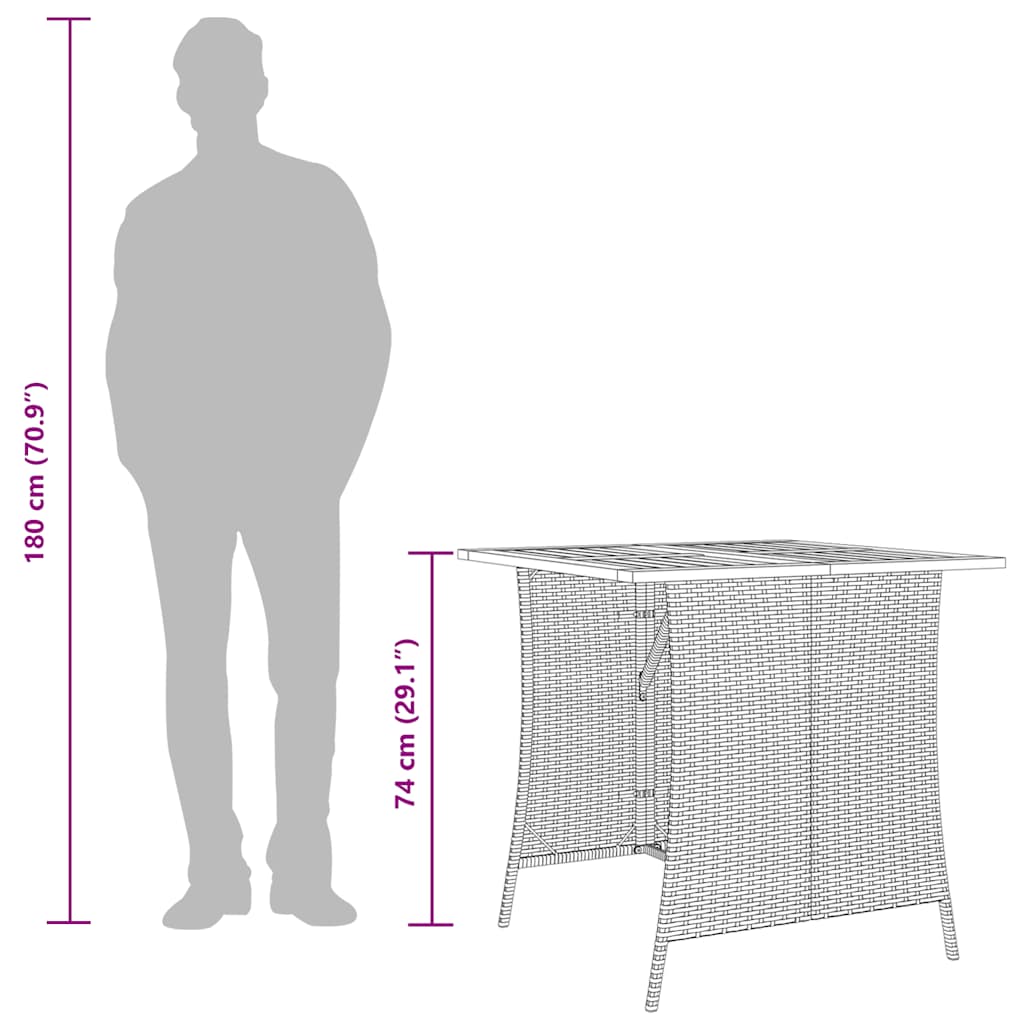 6-tlg. Garten-Sofagarnitur mit Kissen L-Form Grau Poly Rattan