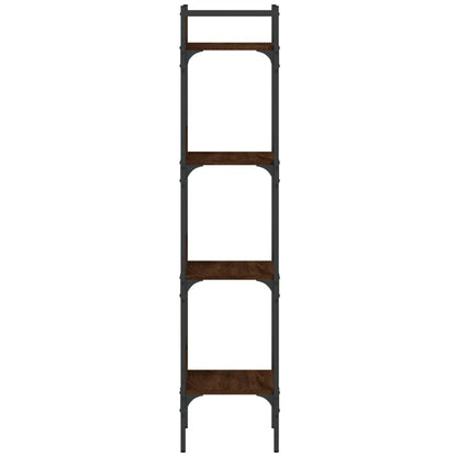 Bücherregal 4 Böden Braun Eichen-Optik 35x30x138,5 cm