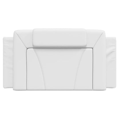 Kopfteilkissen "Viana" Weiß 100 cm Kunstleder