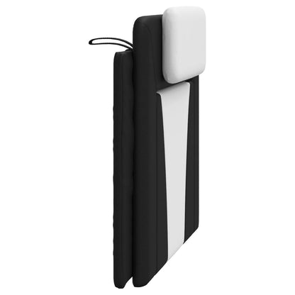 Kopfteilkissen "Viana" Schwarz-Weiß 100 cm Kunstleder