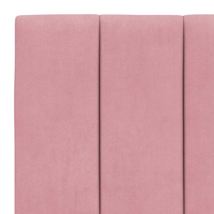 Bettgestell ohne Matratze "Hanko" Rosa 80x200 cm Samt