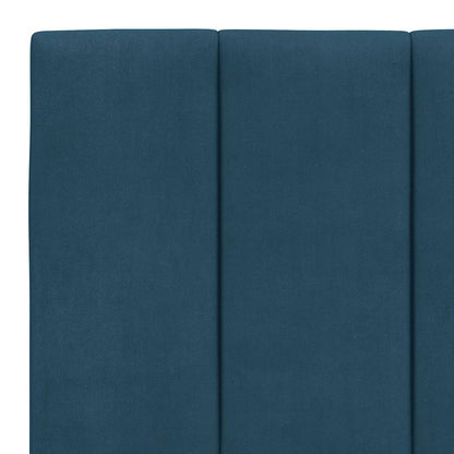 Bettgestell ohne Matratze "Hanko" Blau 160x200 cm Samt