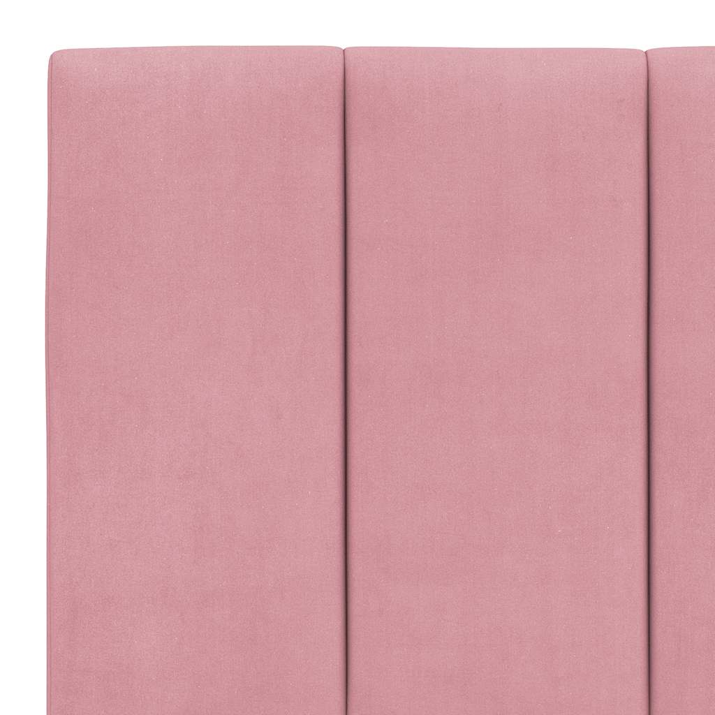 Bettgestell ohne Matratze "Hanko" Rosa 160x200 cm Samt