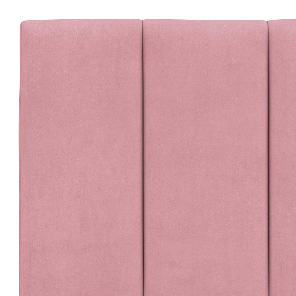 Bettgestell ohne Matratze "Hanko" Rosa 200x200 cm Samt