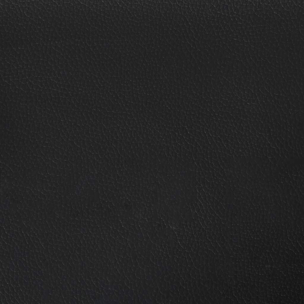 Bettgestell ohne Matratze "Hvar" Schwarz 140x200 cm Kunstleder