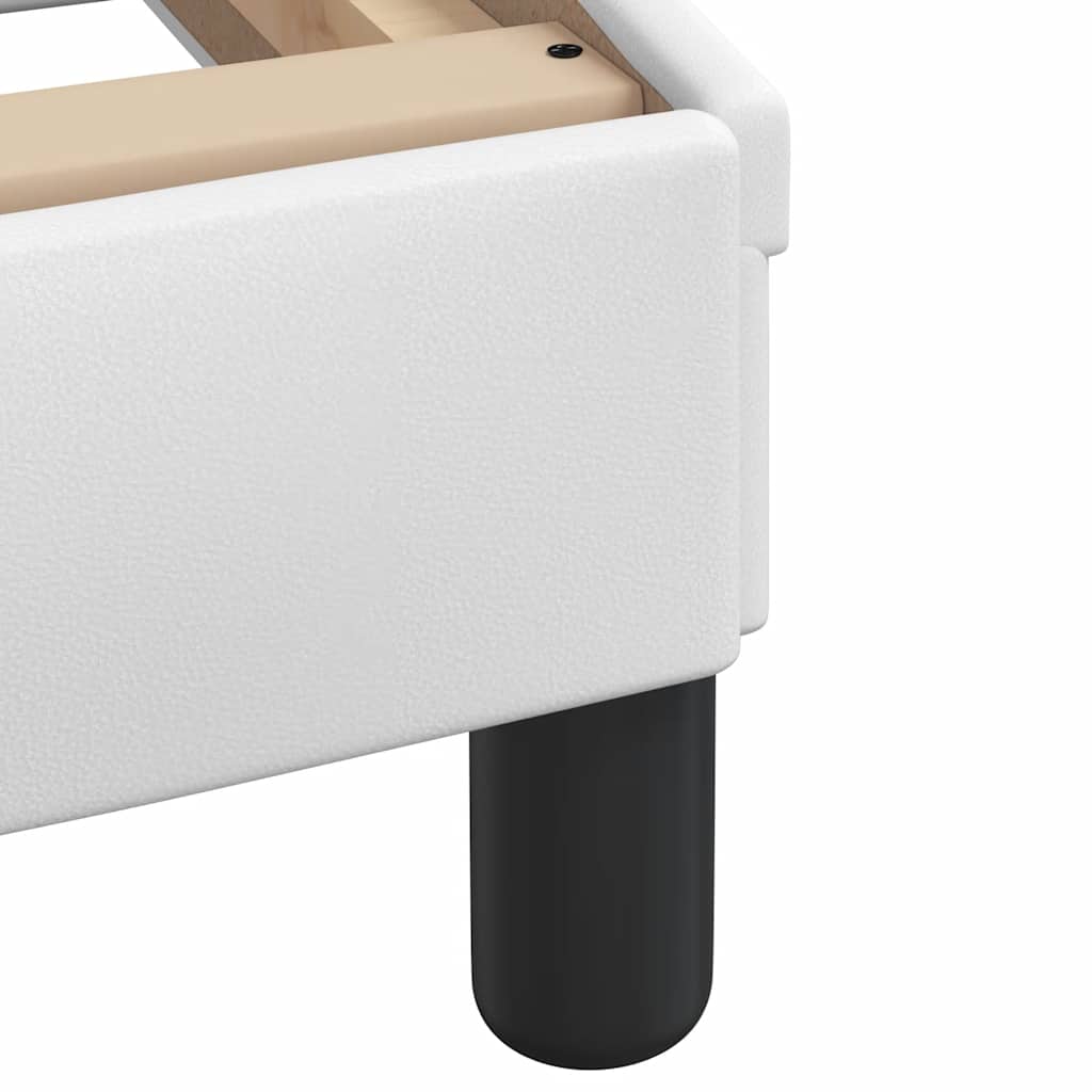 Bettgestell ohne Matratze "Hvar" Weiß 100x203 cm Kunstleder