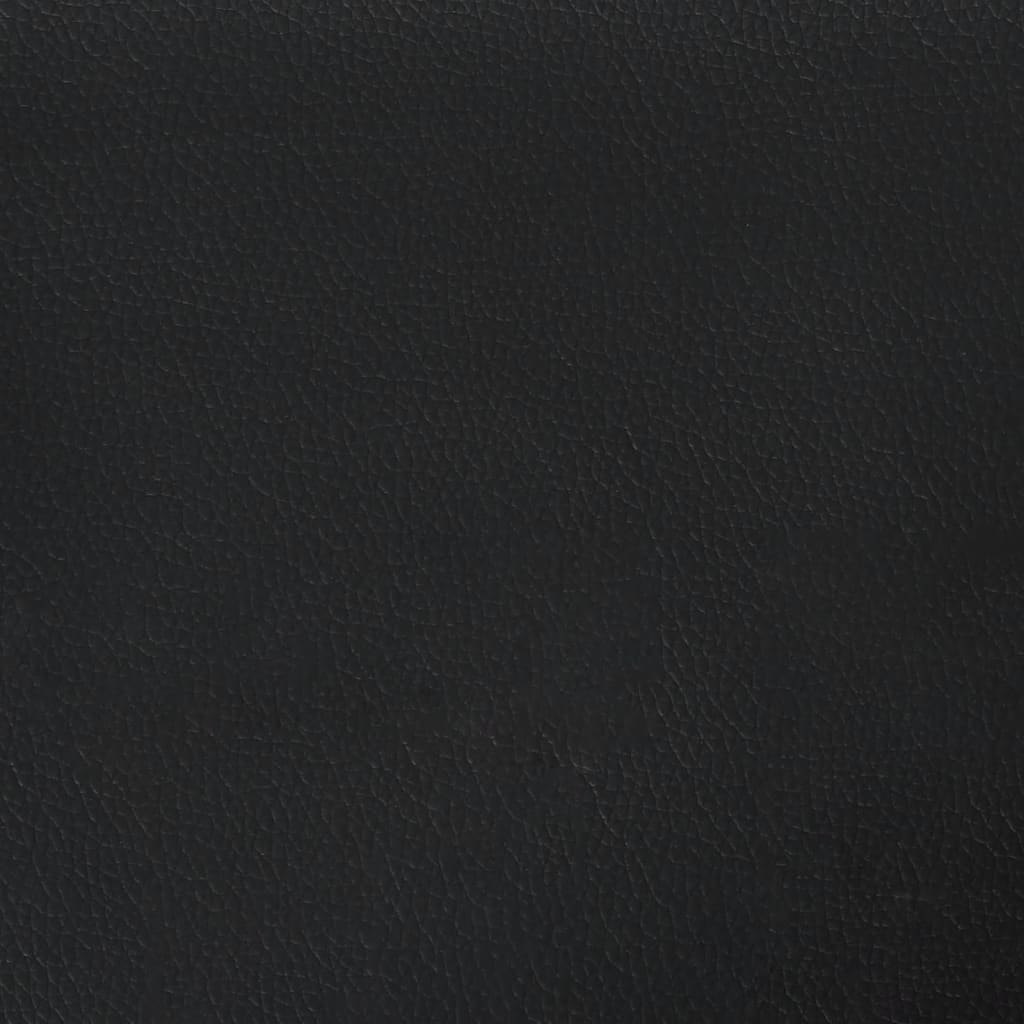 Bett mit Matratze "Dover" Schwarz 90x190 cm Kunstleder