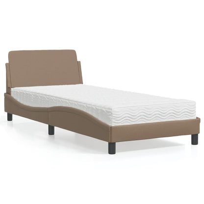 Bett mit Matratze "Dover" Cappuccino-Braun 90x200 cm Kunstleder