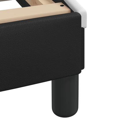 Bett mit Matratze "Dover" Schwarz und Weiß 200x200 cm Kunstleder