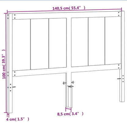 Kopfteil Wachsbraun 135 cm Massivholz Kiefer