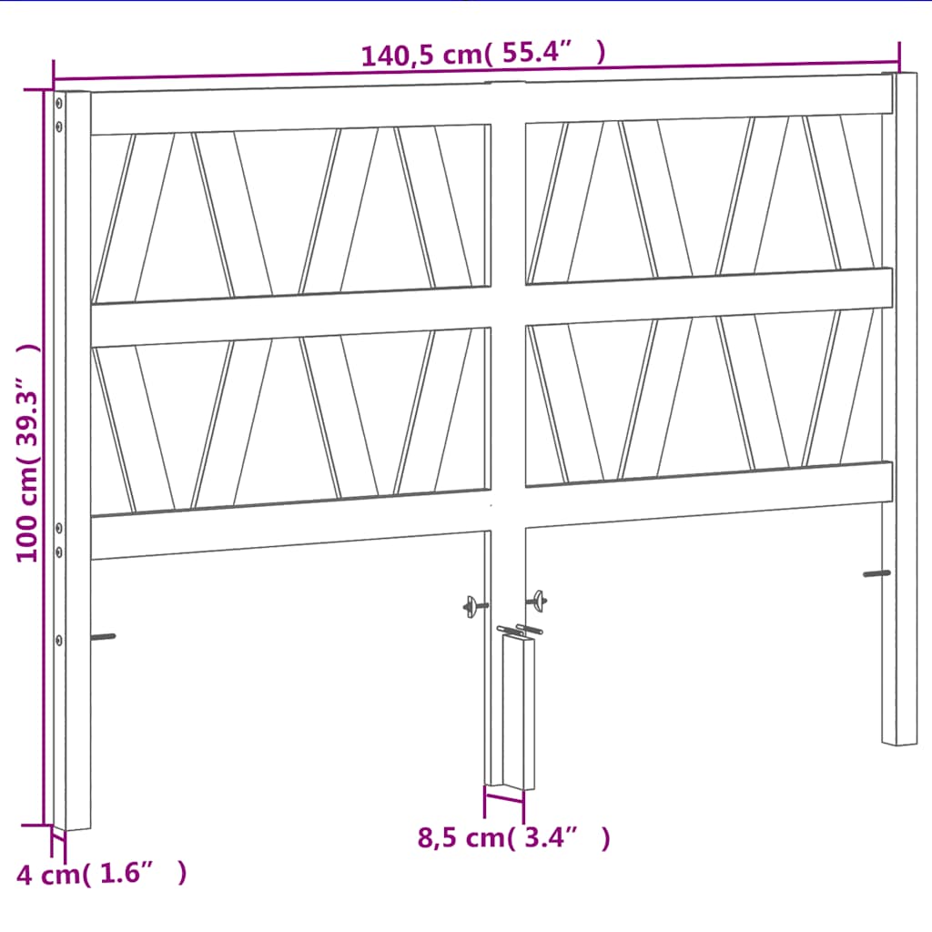 Kopfteil Wachsbraun 135 cm Massivholz Kiefer