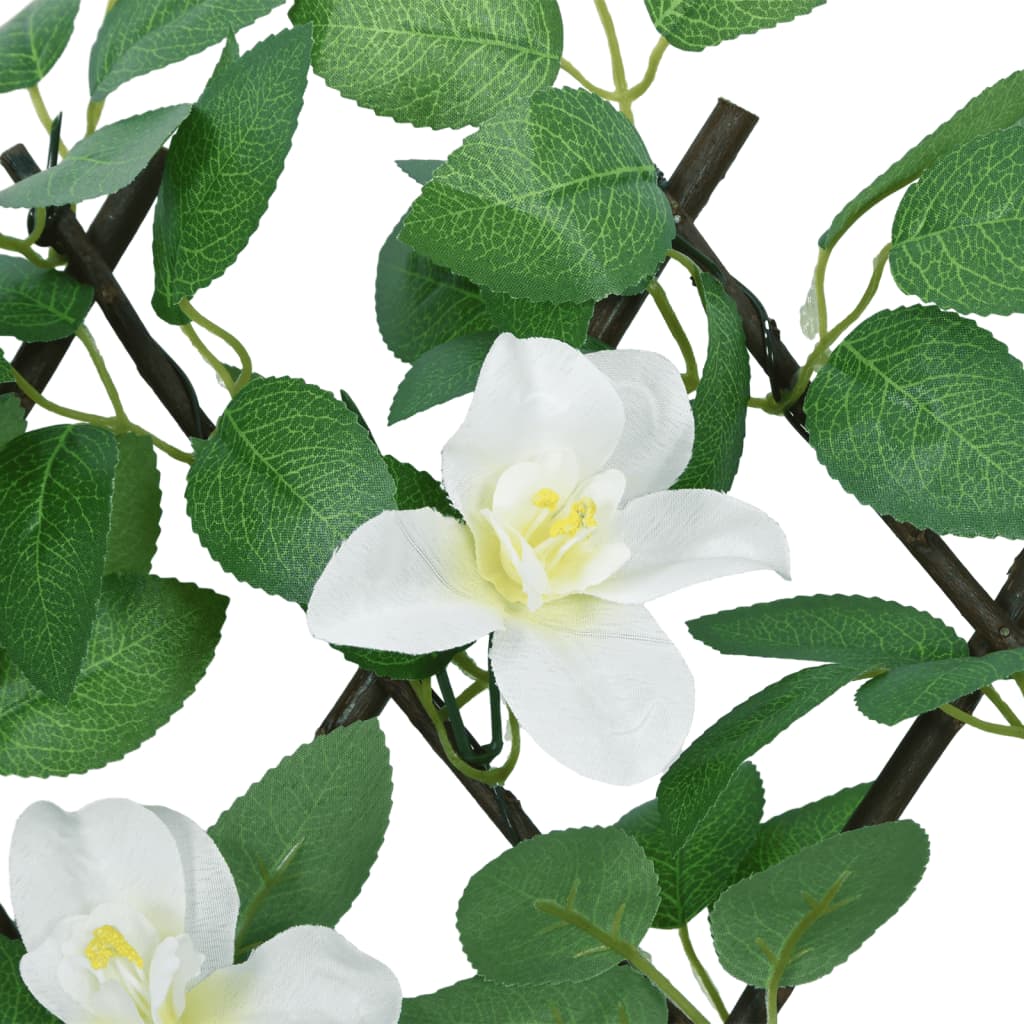 Rankgitter mit Künstlichem Efeu Erweiterbar Grün 180x30 cm