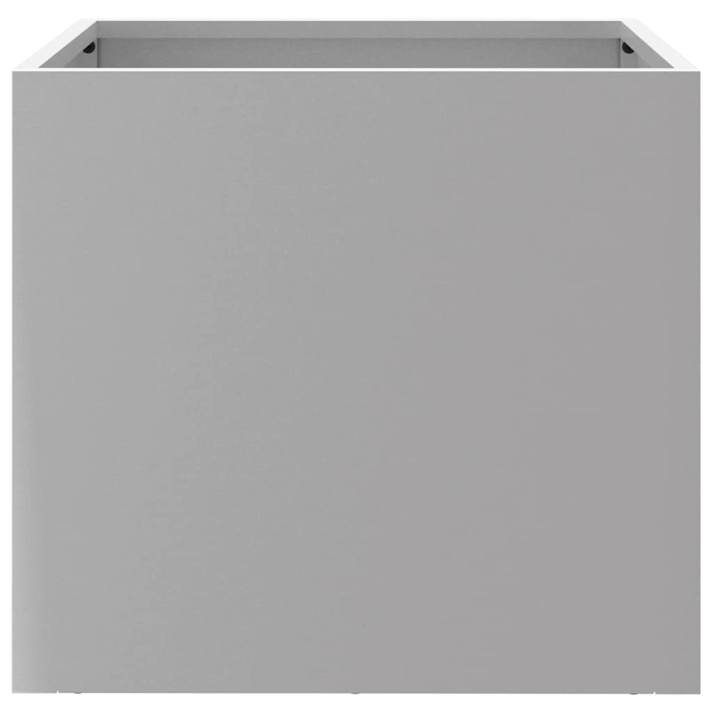 Pflanzkübel 2 Stk. Silbern 32x30x29 cm Verzinkter Stahl