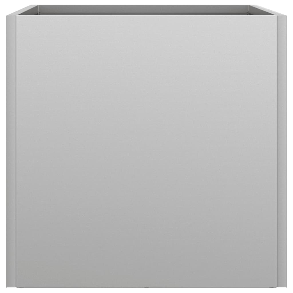 Pflanzkübel 2 Stk. Silbern 32x30x29 cm Verzinkter Stahl