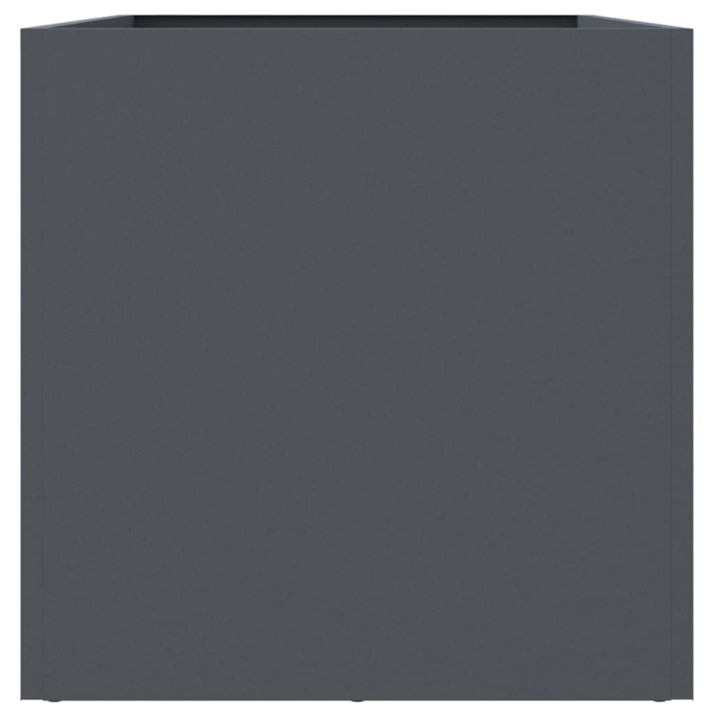 Pflanzkübel Anthrazit 62x30x29 cm Stahl