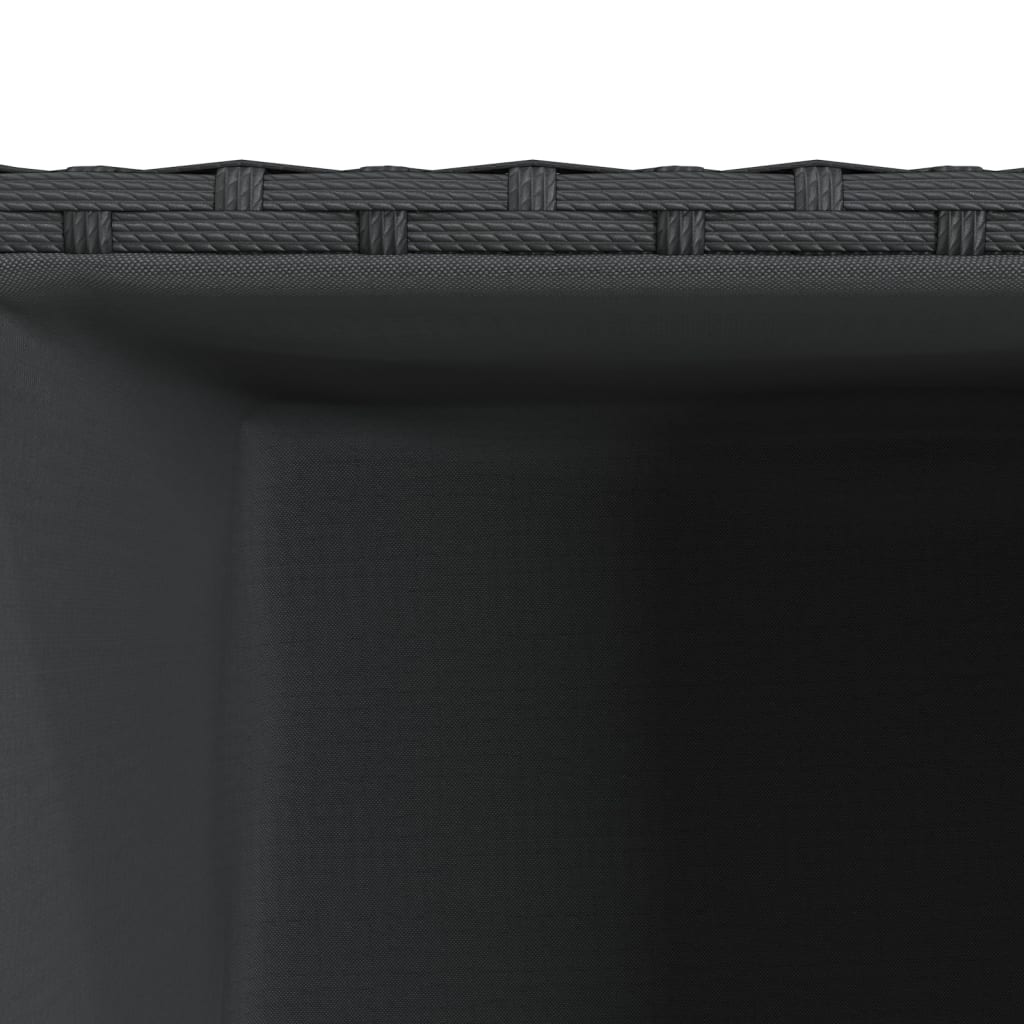 Pflanzkübel 2 Stk. Schwarz 30x30x60 cm Poly Rattan