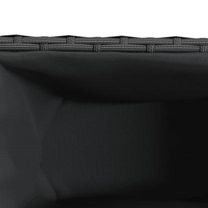 Pflanzkübel mit Rollen 2 Stk. Schwarz 107x32x38 cm Poly Rattan