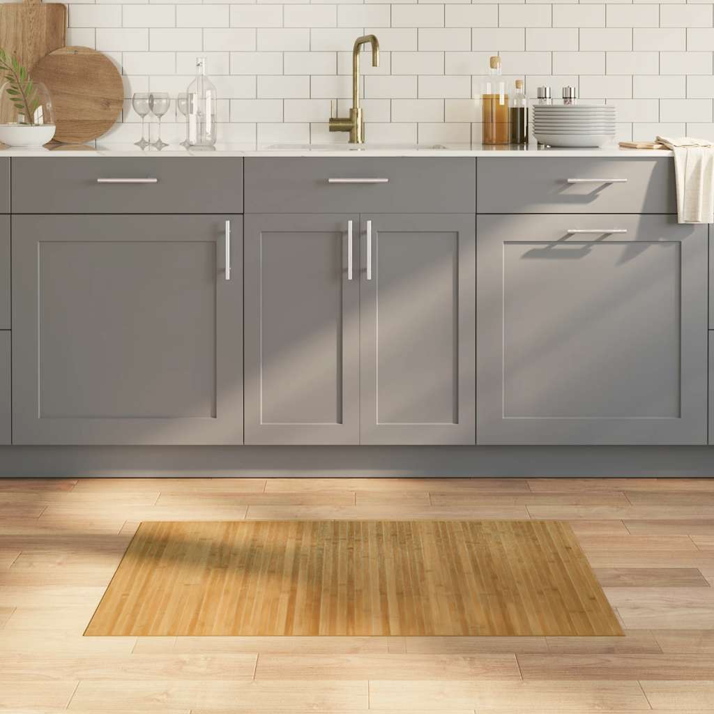 Teppich Rechteckig Natur 60x100 cm Bambus