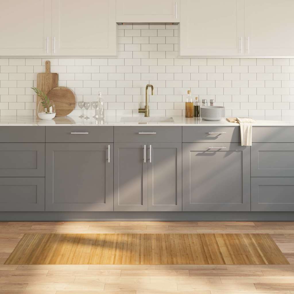 Teppich Rechteckig Natur 60x200 cm Bambus