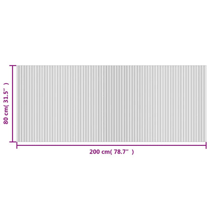Teppich Rechteckig Braun 80x200 cm Bambus