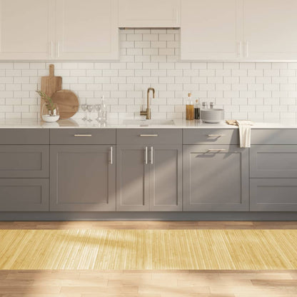 Teppich Rechteckig Hell Natur 80x300 cm Bambus