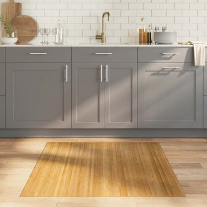 Teppich Rechteckig Natur 100x100 cm Bambus