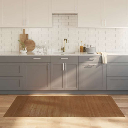 Teppich Rechteckig Braun 100x200 cm Bambus