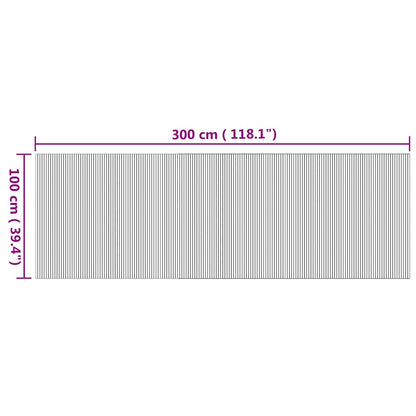 Teppich Rechteckig Natur 100x300 cm Bambus