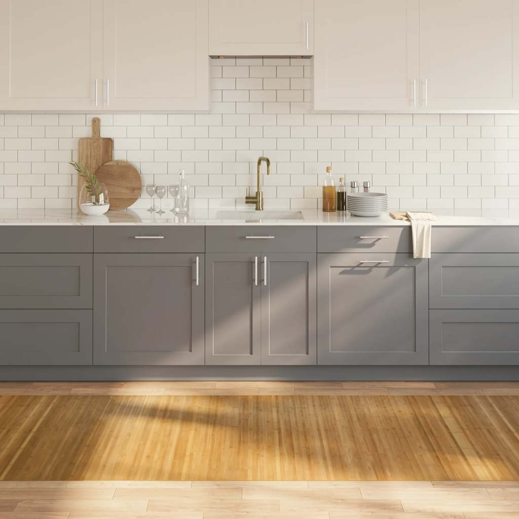 Teppich Rechteckig Natur 100x300 cm Bambus