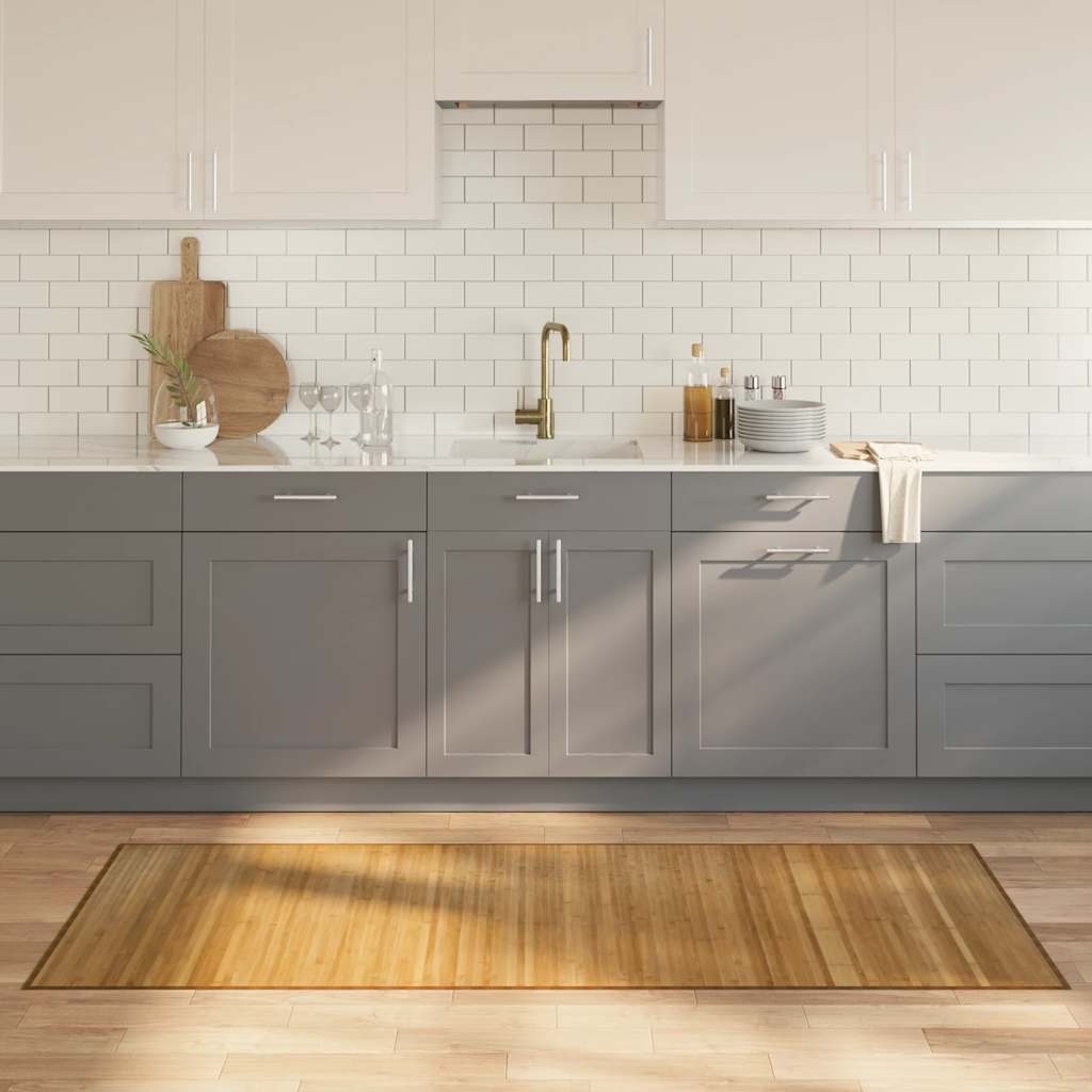 Teppich Rechteckig Natur 80x200 cm Bambus