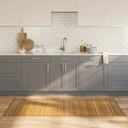 Teppich Rechteckig Natur 80x200 cm Bambus