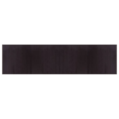 Teppich Rechteckig Dunkelbraun 100x400 cm Bambus