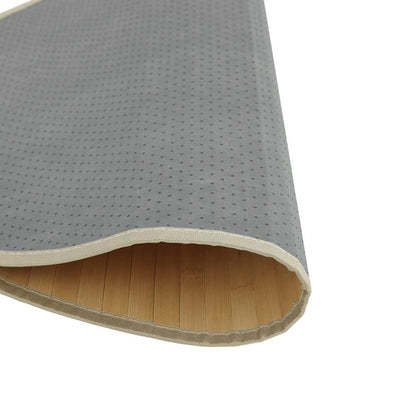 Teppich Rund Hell Natur 60 cm Bambus