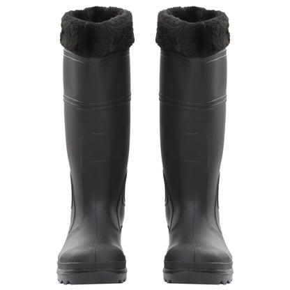 Gummistiefel mit Herausnehmbarem Innenfutter Schwarz Gr. 38 PVC