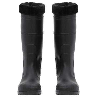 Gummistiefel mit Herausnehmbarem Innenfutter Schwarz Gr. 42 PVC