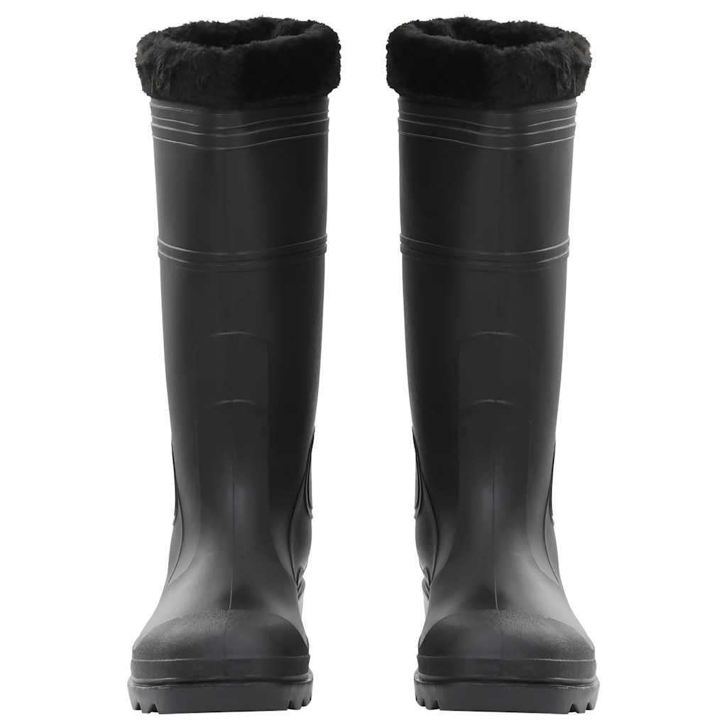Gummistiefel mit Herausnehmbarem Innenfutter Schwarz Gr. 44 PVC