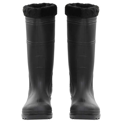 Gummistiefel mit Herausnehmbarem Innenfutter Schwarz Gr. 44 PVC