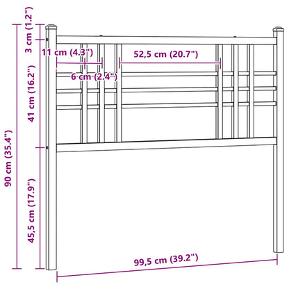 Ersatz-Kopfteil Metall Weiß 100 cm