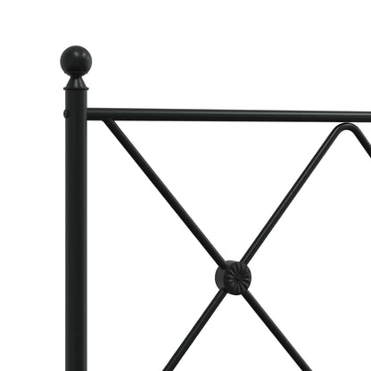 Ersatz-Kopfteil Metall Schwarz 150 cm