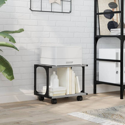 Druckerständer 2 Ablagen Grau Sonoma 41x28x33,5cm Holzwerkstoff