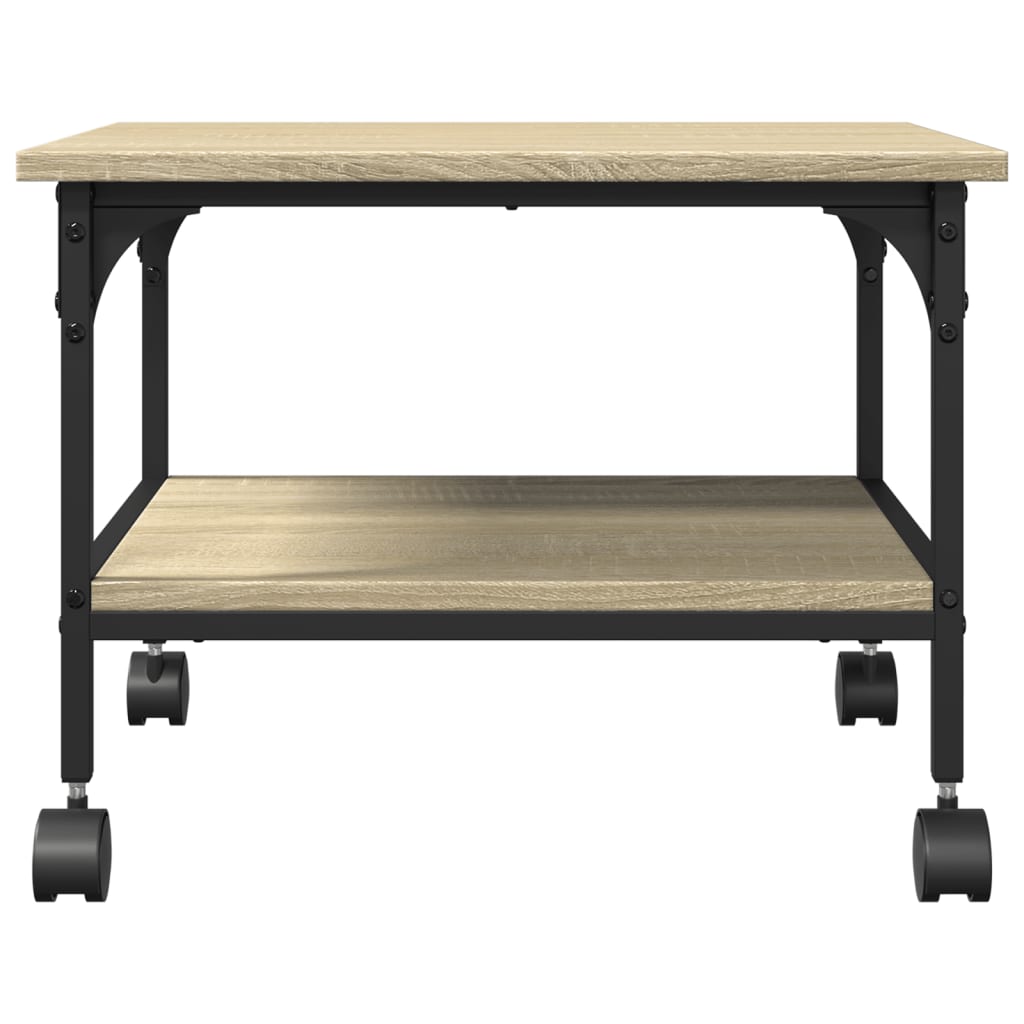 Druckerständer 2 Ablagen Sonoma-Eiche 50x40x38 cm