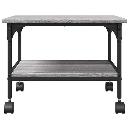 Druckerständer 2 Ablagen Grau Sonoma 50x40x38 cm Holzwerkstoff