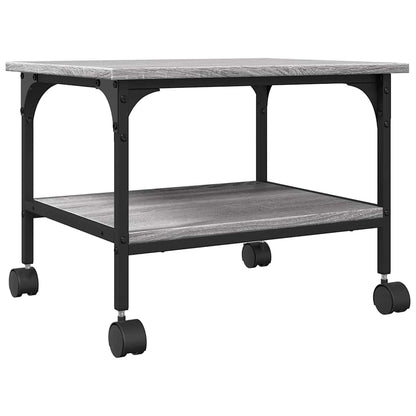 Druckerständer 2 Ablagen Grau Sonoma 50x40x38 cm Holzwerkstoff