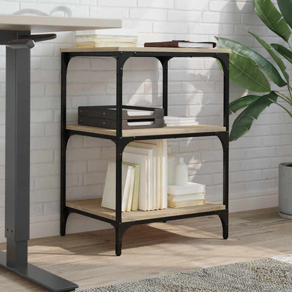 Druckerständer 3 Ablagen Sonoma-Eiche 50x41x75 cm