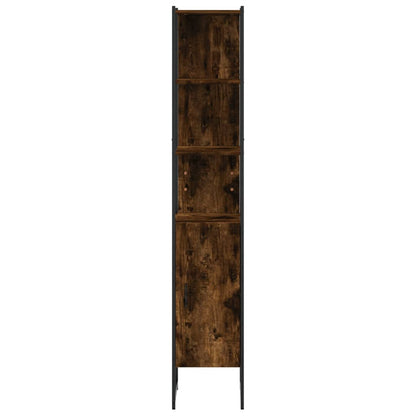Badschrank Räuchereiche 33x33x185,5 cm Holzwerkstoff
