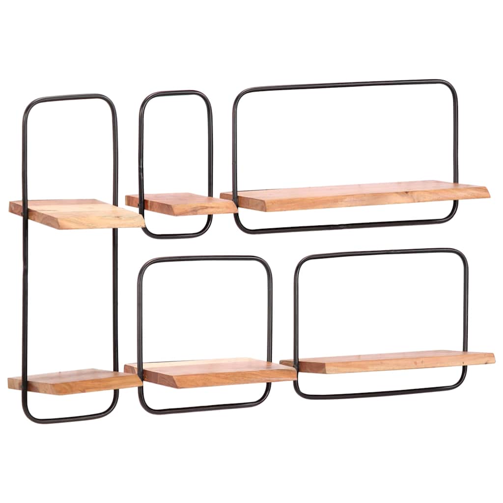 Wandregale 5 Stk. Massivholz Akazie